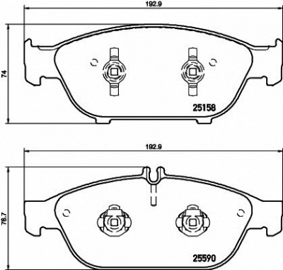 HELLA PAGID 8db355020681 -  Комплект тормозных колодок, дисковый тормоз